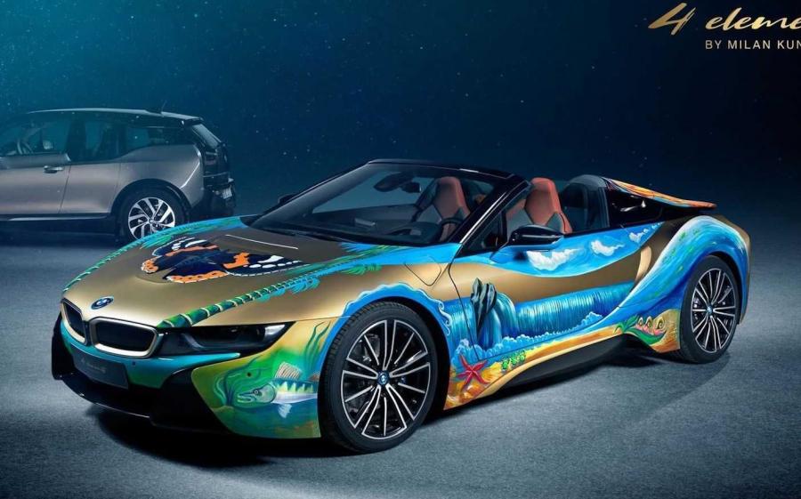 BMW i8 Roadster 4 Elements Art Car by Milan Kunc 2019 года